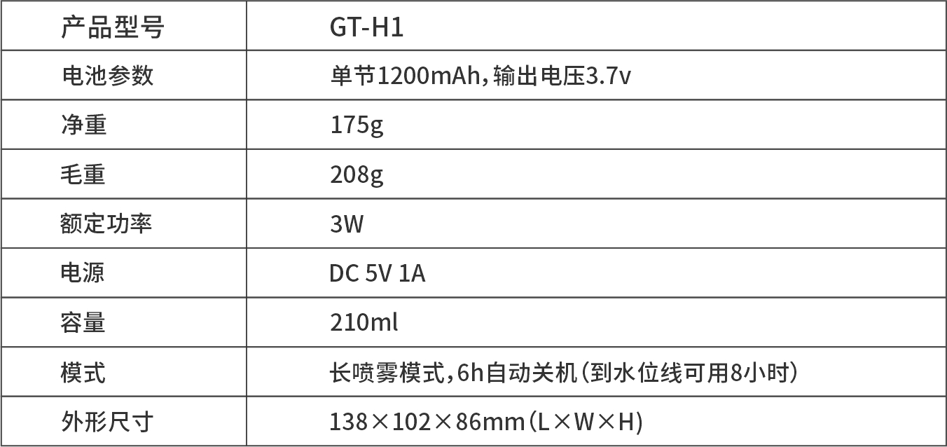 GT-H1 牛油果加湿器
